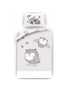 Animal Pictures BABY Duvet cover Owl 100 x 135 cm + 40 x 60, Cotton