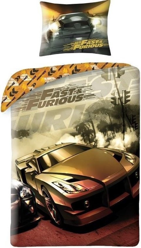 The Fast and the Furious Dekbedovertrek Drift - Eenpersoons - 140 x 200 cm - Katoen