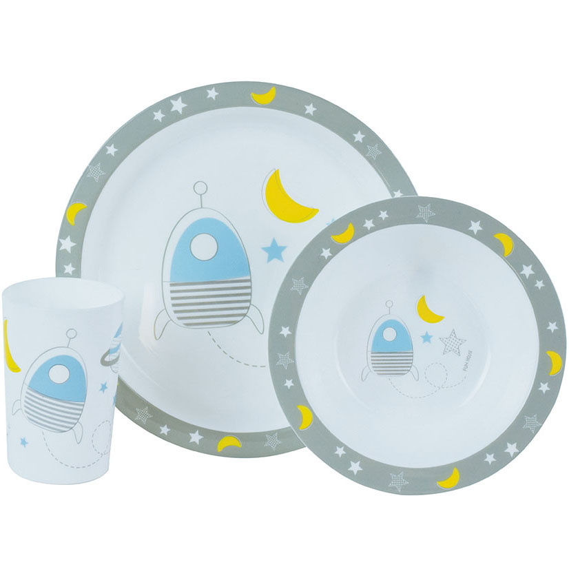 Space Breakfast set Rocket - 3 pieces - Polypropylene