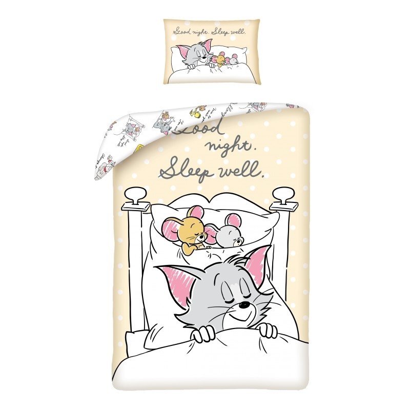 Tom and Jerry BABY Duvet cover Sleep Well - 100 x 135 cm - Cotton