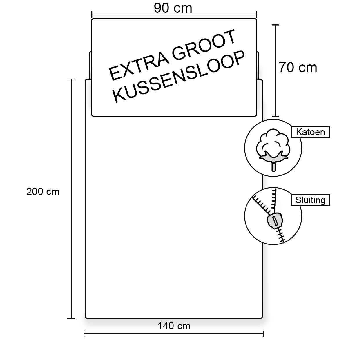 Motor Dekbedovertrek, Flame - Eenpersoons - 140 x 200 cm - Katoen