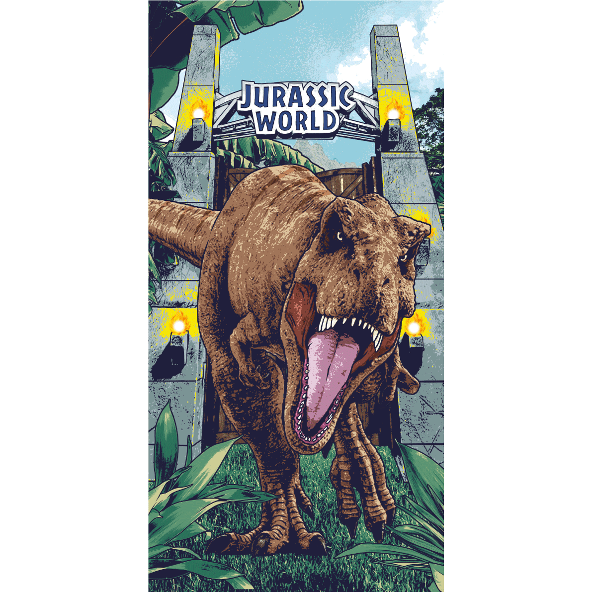 Jurassic World Beach towel Roar - 70 x 140 cm - Cotton