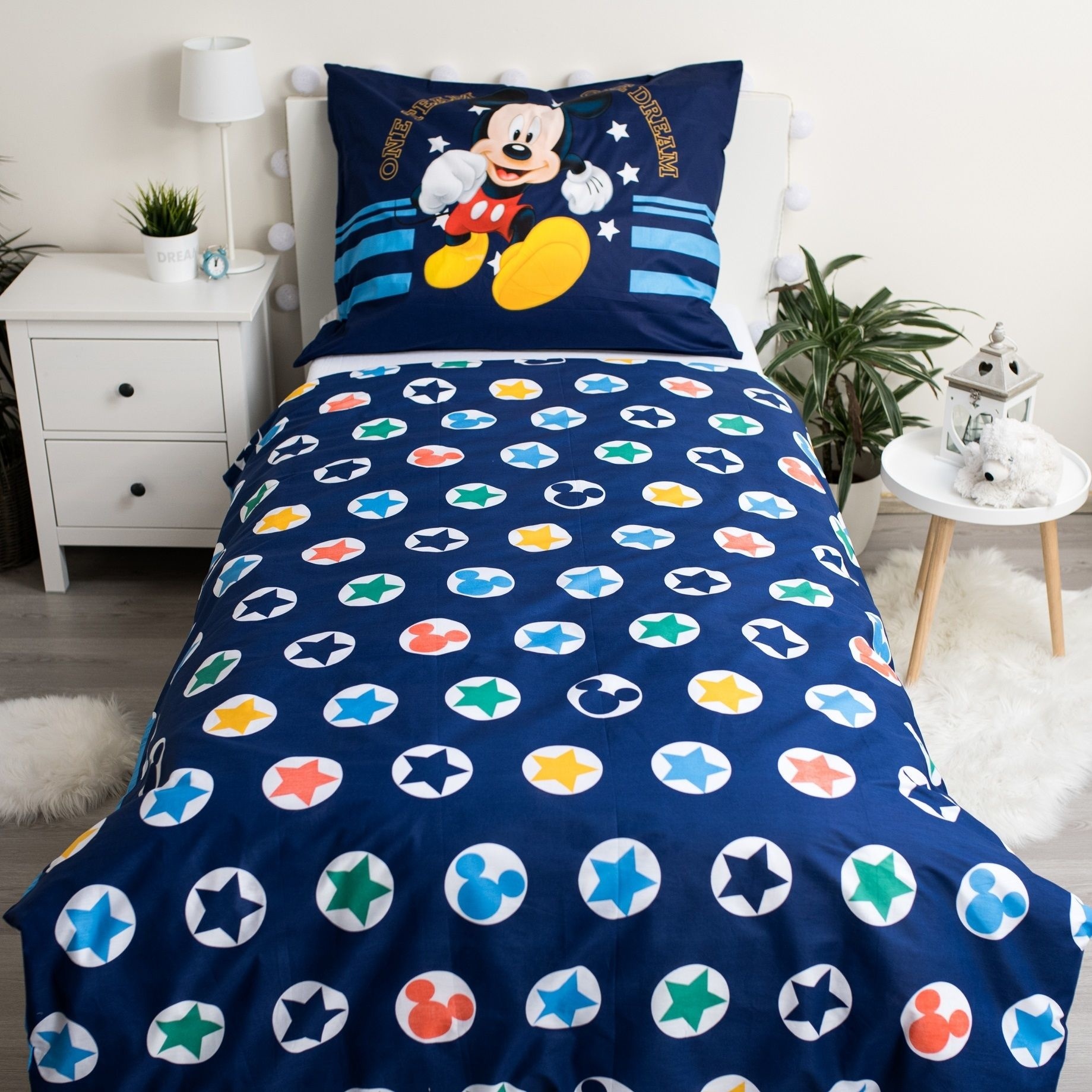 Disney Mickey Mouse Dekbedovertrek, Team - Eenpersoons - 140 x 200 cm - Katoen