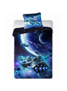 Astronaut Duvet cover Spaceship 140 x 200 + 70 x 90 Cotton