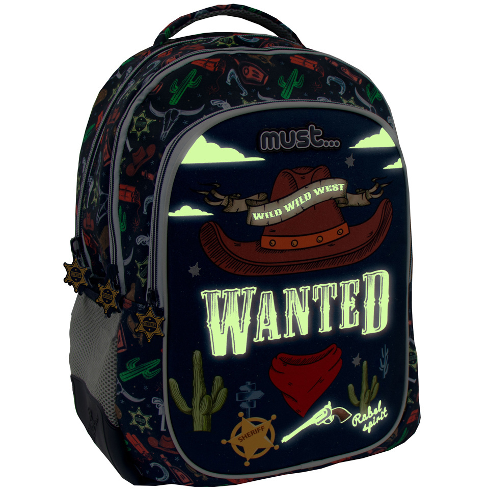 Must Backpack, Wanted Glow in the Dark - 43 x 32 x 18 cm - Polyester