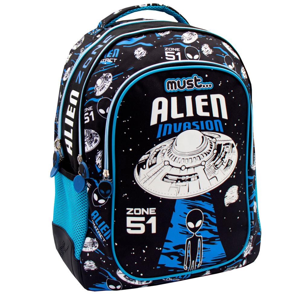 Must Rugzak Alien Invasion - Glow in the Dark - 43 x 32 x 18 cm - Polyester