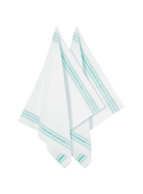 De Witte Lietaer Tea towel Dish Aqua 2 pieces 65 x 70 cm