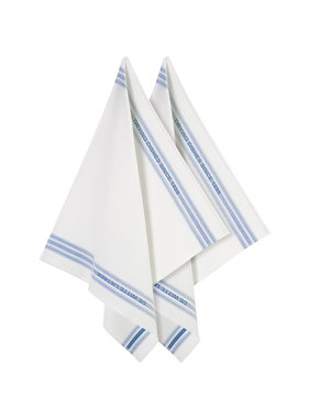 De Witte Lietaer Tea towel Dish Blue 2 pieces 65 x 70 cm