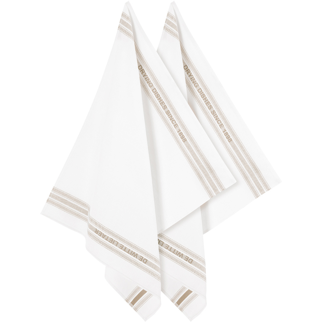 De Witte Lietaer Tea towel Dish, Moonlight - 2 pieces - 65 x 70 cm - Cotton/Linen
