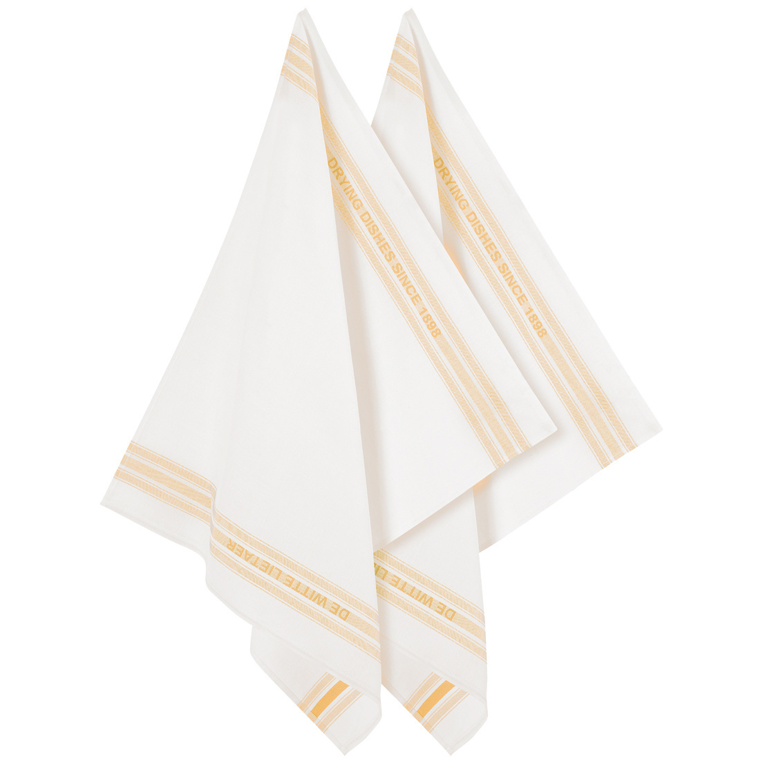 De Witte Lietaer Tea towel Dish, Ocher - 2 pieces - 65 x 70 cm - Cotton/Linen