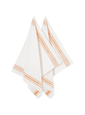 De Witte Lietaer Tea towel Dish Orange 2 pieces 65 x 70 cm