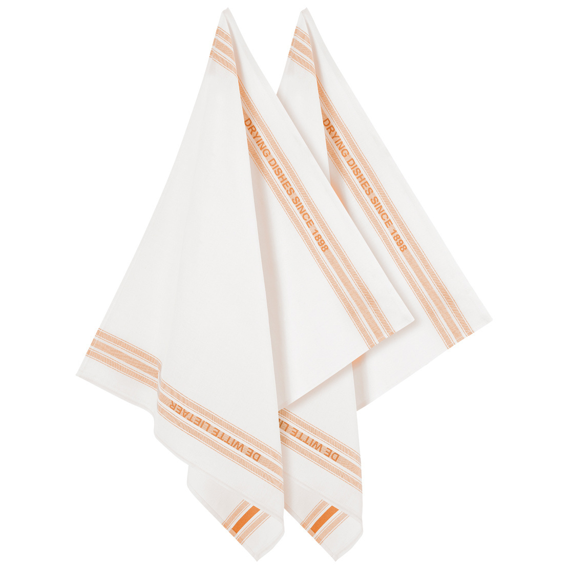 De Witte Lietaer Tea towel Dish, Orange - 2 pieces - 65 x 70 cm - Cotton/Linen
