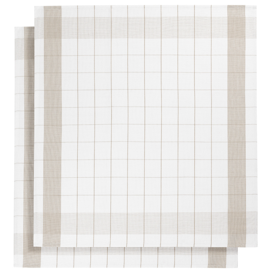 De Witte Lietaer Tea towel Mixte, Moonlight - 2 pieces - 65 x 65 cm - Cotton/Linen