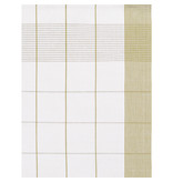 De Witte Lietaer Tea towel Mixte, Yellow-green - 2 pieces - 65 x 65 cm - Cotton/Linen