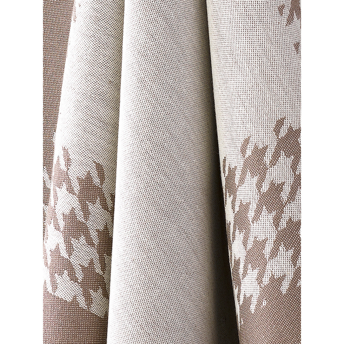 De Witte Lietaer Theedoek Pied de Poule, Champignon - 2 stuks - 65 x 65 cm - Katoen