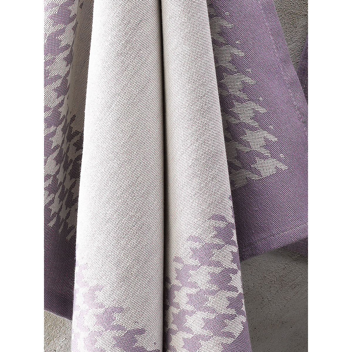 De Witte Lietaer Tea towel Pied de Poule, Lavender - 2 pieces - 65 x 65 cm - Cotton