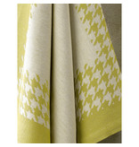 De Witte Lietaer Tea towel Pied de Poule, Yellow-green - 2 pieces - 65 x 65 cm - Cotton