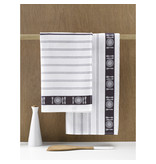 De Witte Lietaer Tea towel BML, Black - 3 pieces - 65 x 65 cm - Cotton