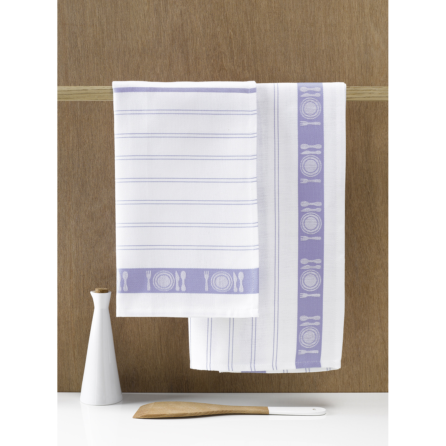 De Witte Lietaer Tea towel BML, Grey - 3 pieces - 65 x 65 cm - Cotton