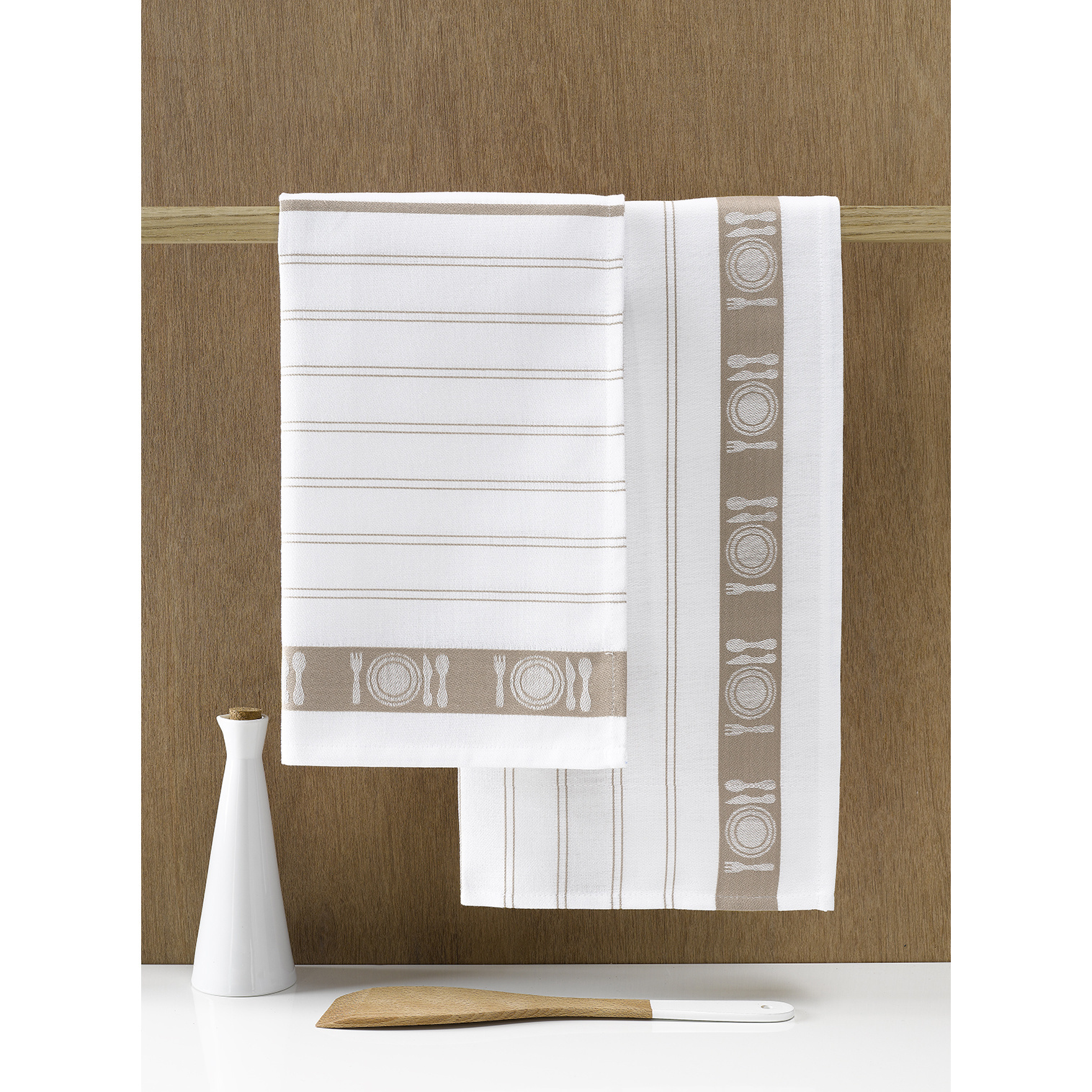 De Witte Lietaer Tea towel BML, Moonlight - 3 pieces - 65 x 65 cm - Cotton