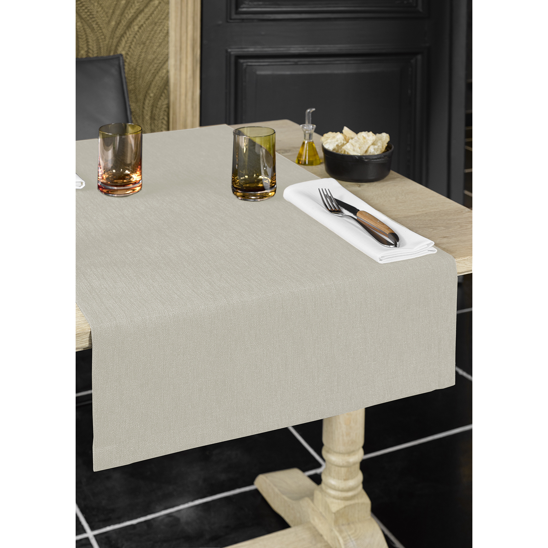 De Witte Lietaer Table runner, Gibson Beige - 50 x 145 cm - 100% Polyester