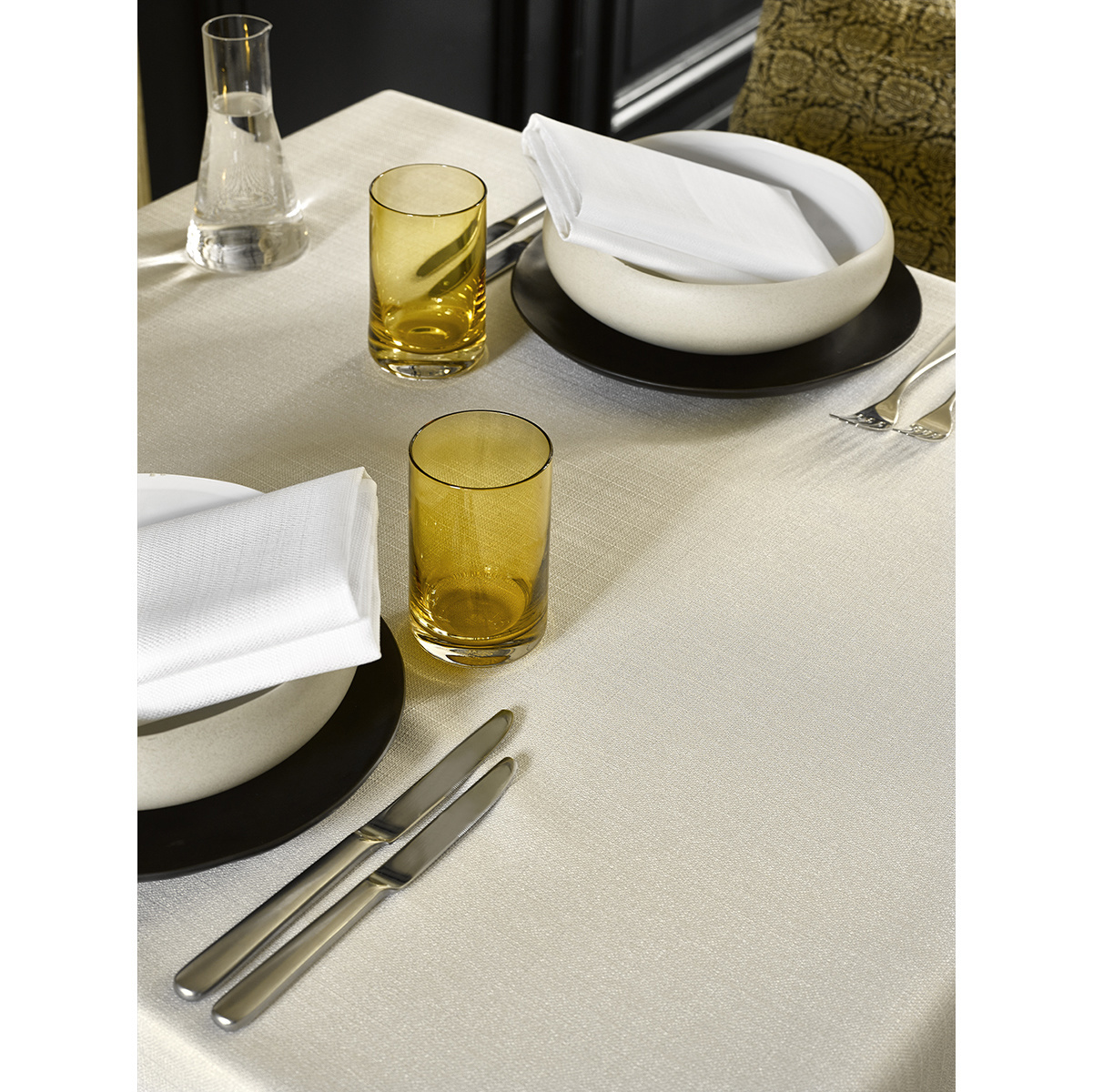 De Witte Lietaer Tablecloth Round, Gibson Beige - Ø 170 cm - 100% Polyester
