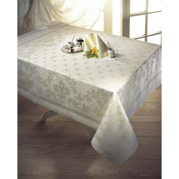 De Witte Lietaer Tablecloth, Lilium White - 160 x 260 cm - 100% Damask Cotton