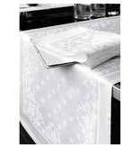 De Witte Lietaer Tablecloth, Lilium White - 160 x 310 cm - 100% Damask Cotton