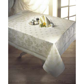 De Witte Lietaer Tablecloth, Lilium White - 160 x 310 cm - 100% Damask Cotton