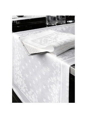 De Witte Lietaer Tablecloth Lilium White 160 x 360 cm Damask Cotton