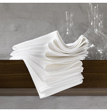 De Witte Lietaer Napkins, Luna-A White (4 pcs.) - 51 x 51 cm - 100% Damask Cotton