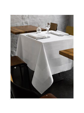 De Witte Lietaer Tablecloth Luna-A White 160 x 310 cm Damask Cotton