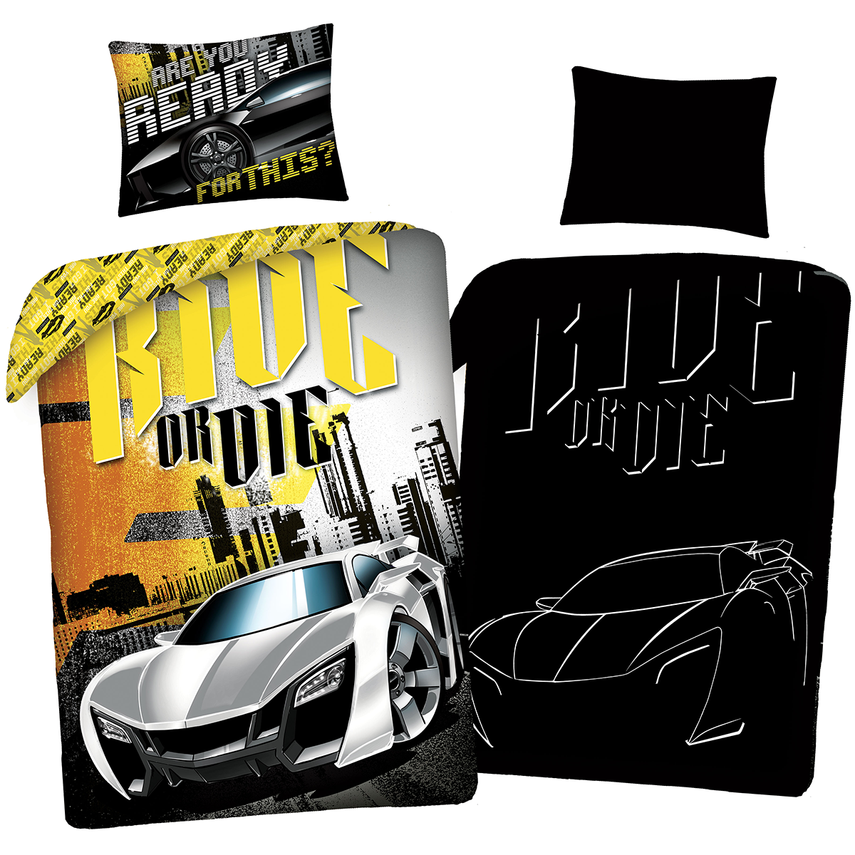 The Fast and the Furious Dekbedovertrek Ride or Die - Glow in the Dark - 140 x 200 + 70 x 90 cm - Katoen