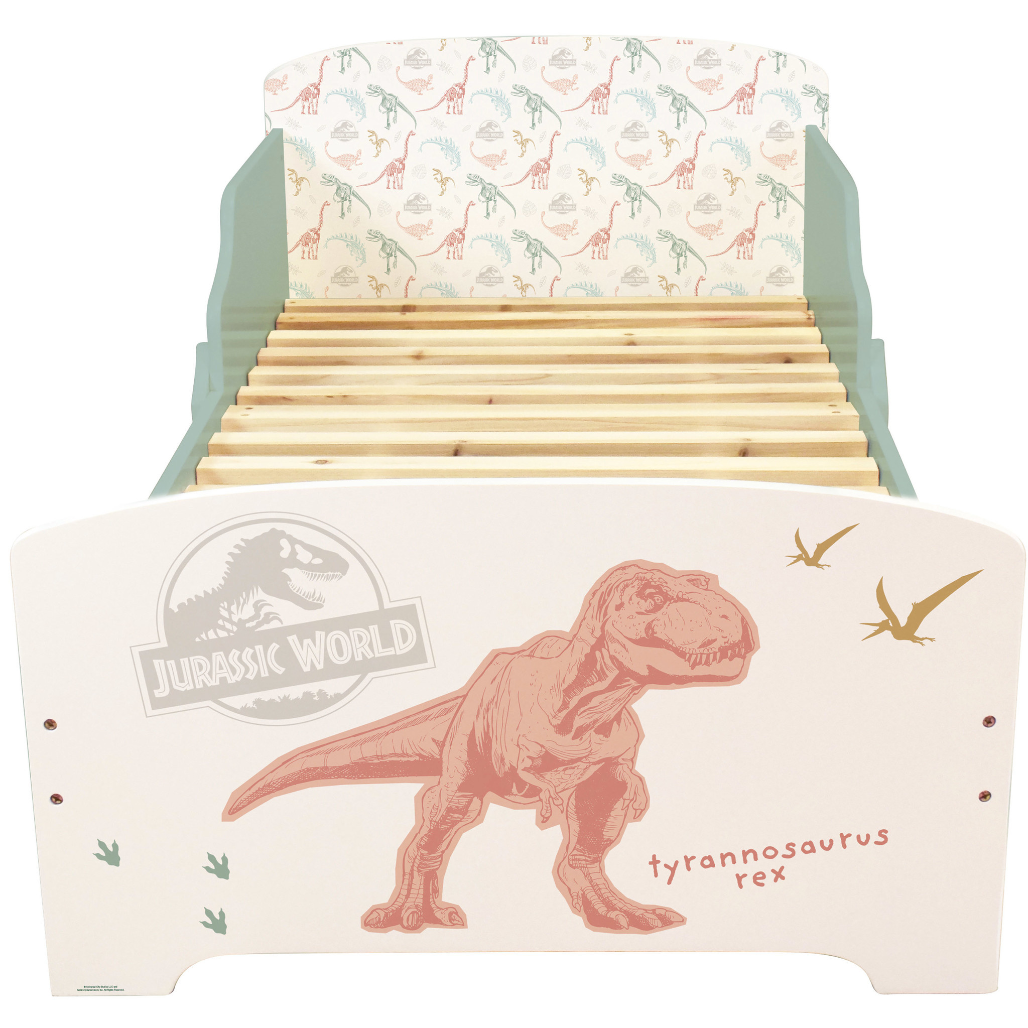 Jurassic World Peuter Bed T-Rex - 70 x 140cm - Multi - Inclusief lattenbodem