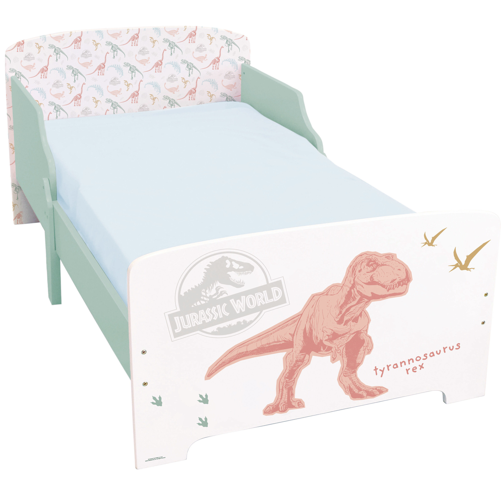 Jurassic World Toddler Bed T-Rex - 70 x 140cm - Multi - Including slatted base