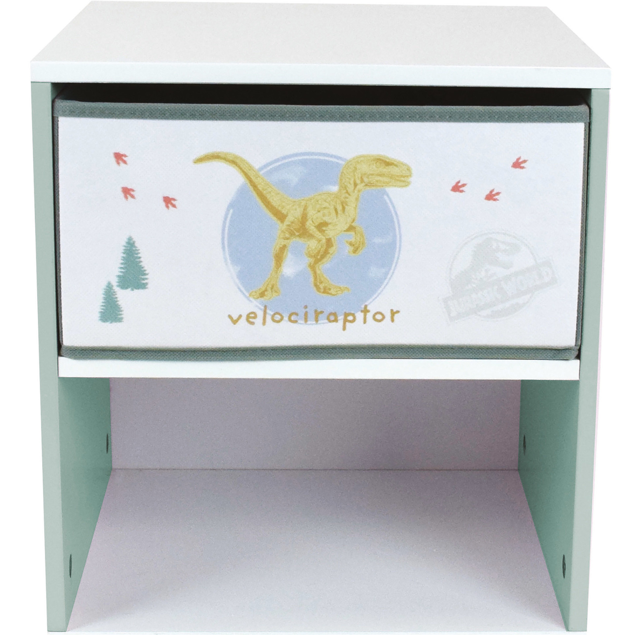 Jurassic World Bedside table, Velociraptor - 36 x 33 x 30 cm - MDF