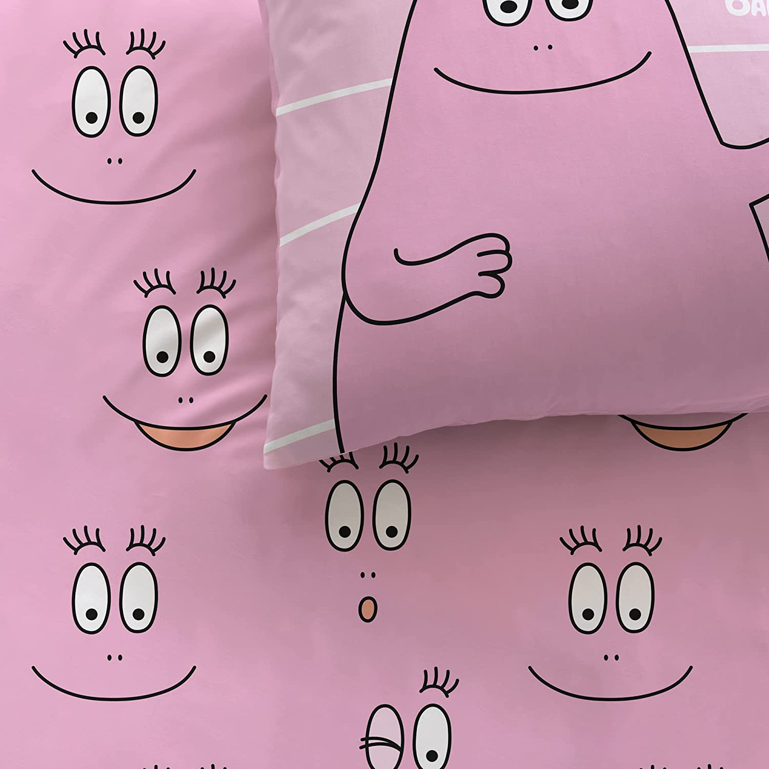 Barbapapa Duvet cover Pink - Single - 140 x 200 + 63 x 63 cm - Cotton