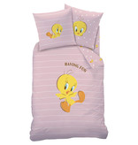 Looney Tunes Dekbedovertrek Tweety - Eenpersoons - 140  x 200 + 63 x 63 cm - Katoen