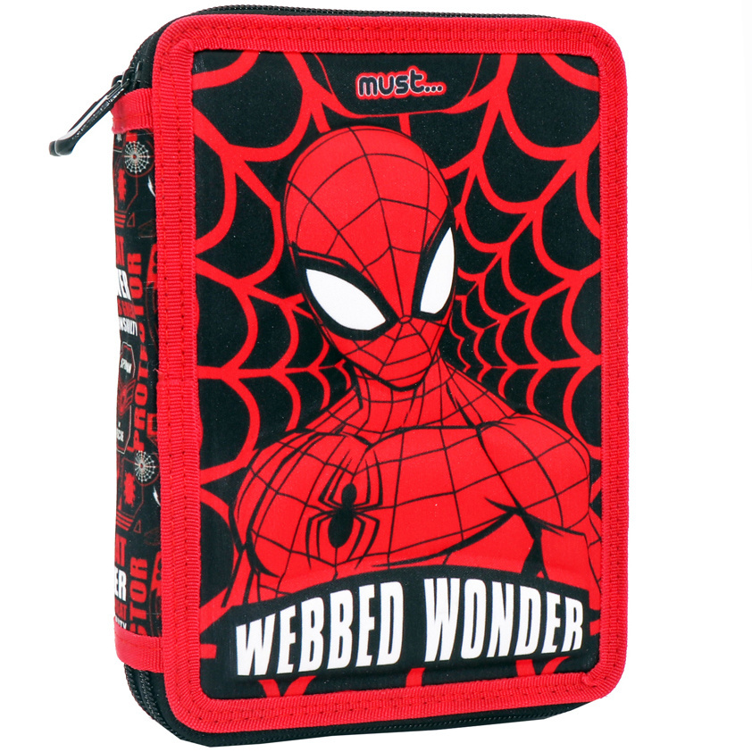 Spiderman Filled Pencil Case, Webbed Wonder - 21 x 15 x 5 cm - 31 pcs. - Polyester