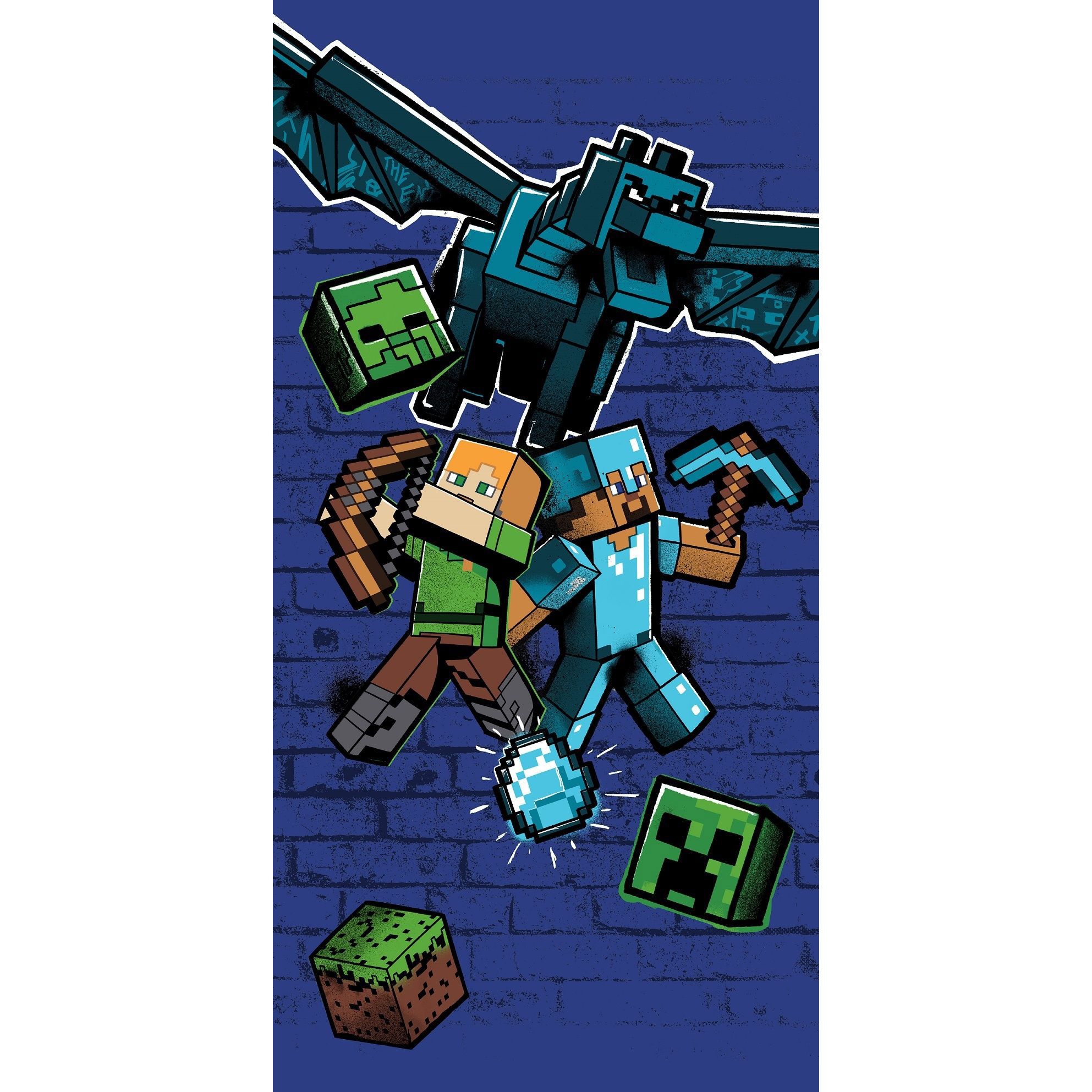 Minecraft Beach towel Metro Art Survive - 70 x 140 cm - Cotton