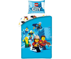 Lego Lego City Dekbedovertrek 140 x 200 70 x 90 cm - - ritssluiting - Merchandise Fever