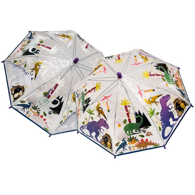 Floss & Rock Umbrella, Dinosaur - 66 cm x Ø 60 cm - Changes color