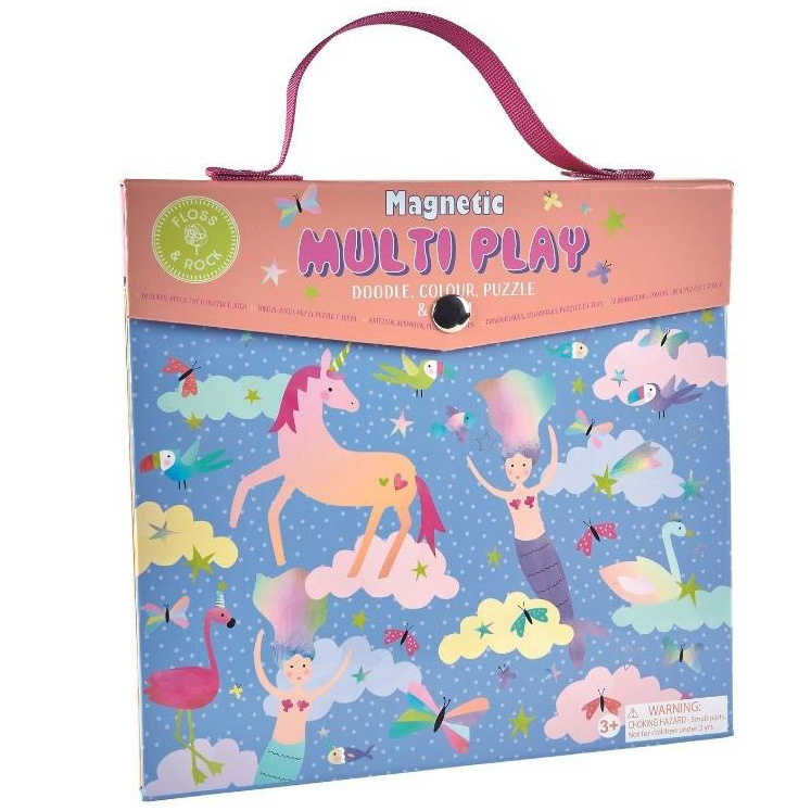 Floss & Rock Magnetic Playbox, Fantasy - 4 in 1 - 23.5 x 22.5 x 2cm