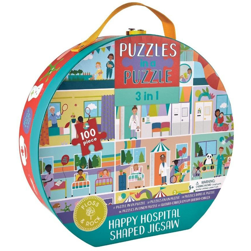 Floss & Rock 3-in-1 Puzzle, Hospital - 100 pieces - approx. 46 x 43 cm