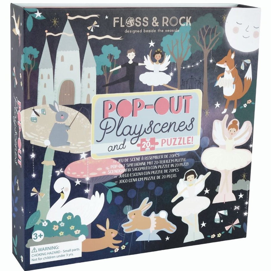 Floss & Rock Playbox, Swan Lake - 2 in 1 - 21.5 x 21.5 x 4.5 cm