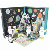 Floss & Rock Playbox , Space - 2 in 1 - 21.5 x 21.5 x 4.5 cm