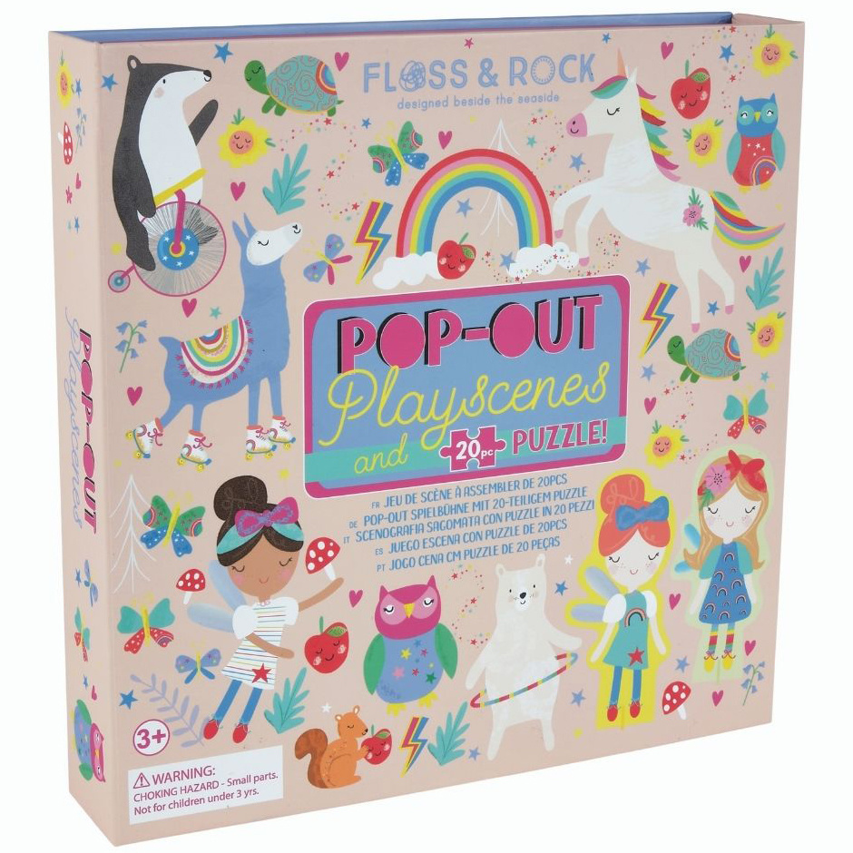 Floss & Rock Playbox, Rainbow Fairy - 2 in 1 - 21.5 x 21.5 x 4.5 cm