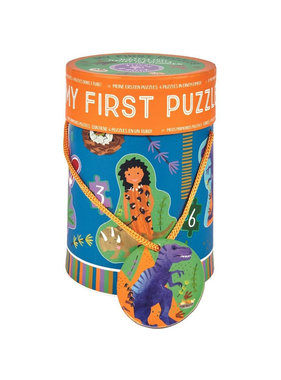 Floss & Rock 4 x Puzzel Dino 3, 4, 6, en 8 stukjes