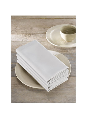 De Witte Lietaer Napkins Kalahari Gray / White 4 pieces 51 x 51 cm Cotton