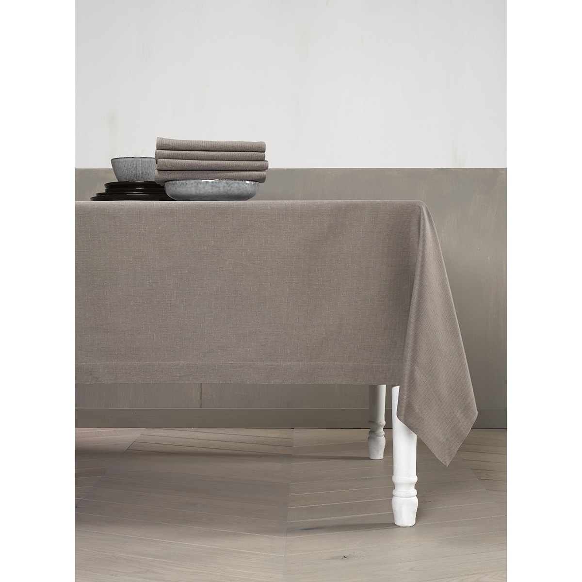 De Witte Lietaer Tablecloth, Sonora Ash - 160 x 310 cm - 100% Cotton